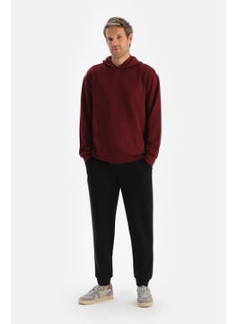 dagi Claret Red Men's Modal Hooded Sweatshirt  - Image 4