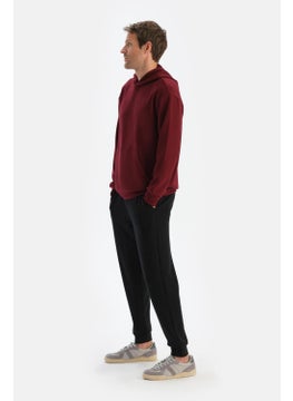 dagi Claret Red Men's Modal Hooded Sweatshirt  - Image 3