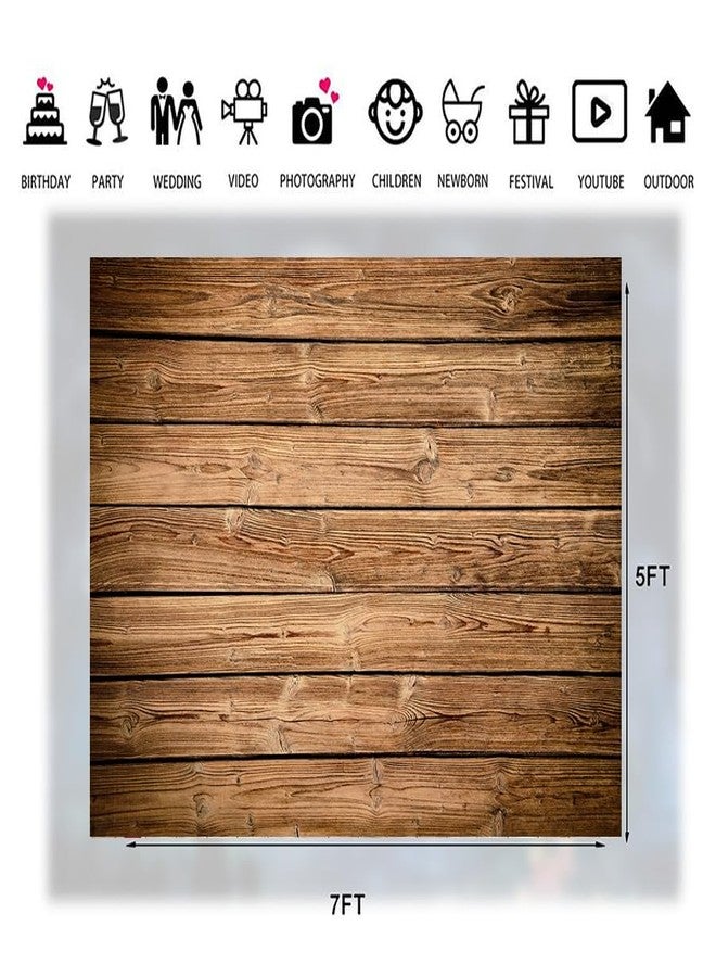 LTLYH 7x5ft Wood Backdrop for Photography Rustic Natural Wooden Floor Photo Background Newborn Baby Photoshoot Portrait Studio Props 255 - Image 4