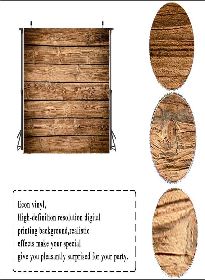 LTLYH 7x5ft Wood Backdrop for Photography Rustic Natural Wooden Floor Photo Background Newborn Baby Photoshoot Portrait Studio Props 255 - Image 3