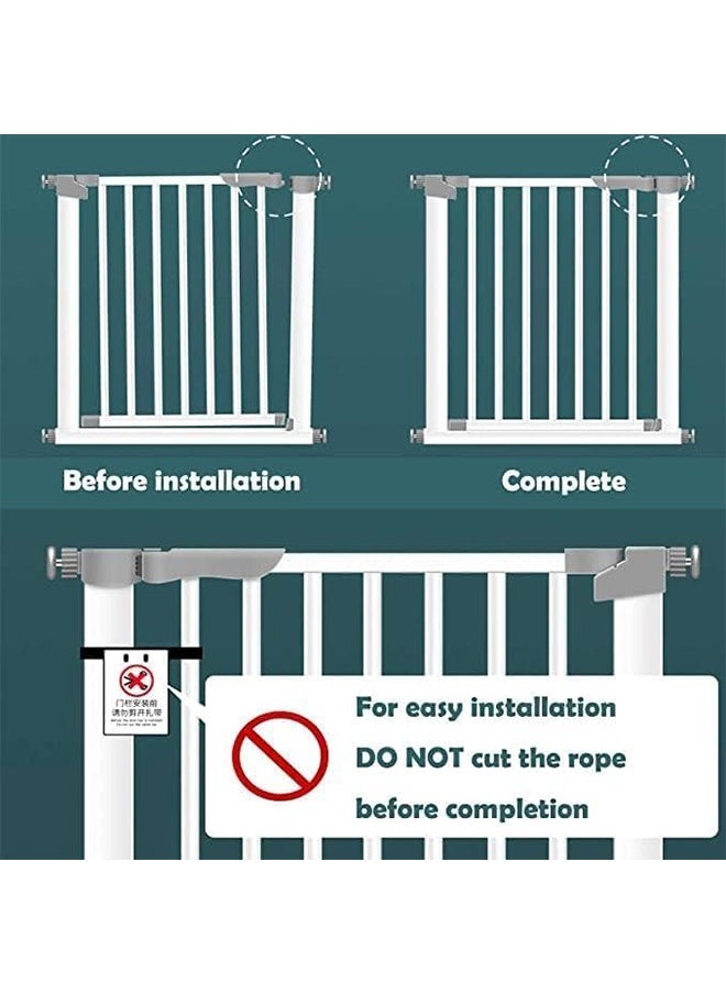 JCB CHIC - Auto Close Safety Baby Gate，Stair Guardrail Child Safety Gate Fence Baby Gate Fence Guardrail Baby Gate Fence Pet Kitchen Railing（ Baby Gate (75-84cm)） - Image 1