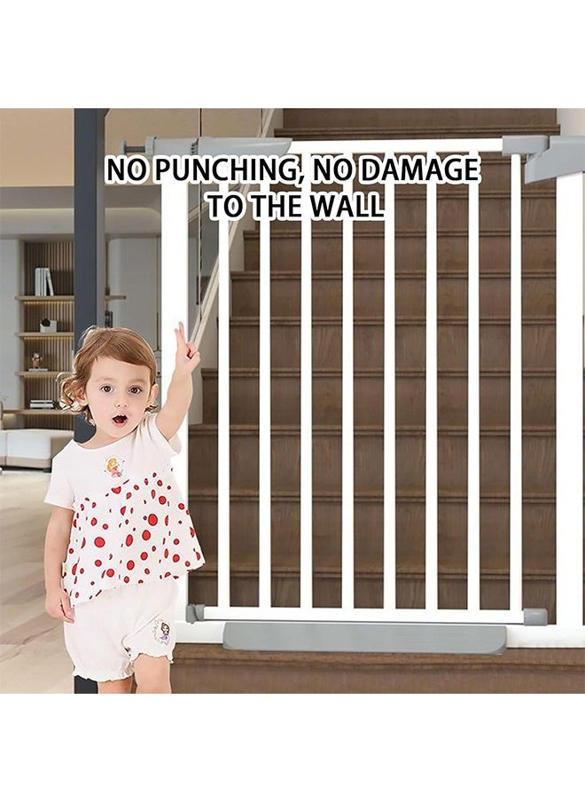 JCB CHIC - Auto Close Safety Baby Gate，Stair Guardrail Child Safety Gate Fence Baby Gate Fence Guardrail Baby Gate Fence Pet Kitchen Railing（ Baby Gate (75-84cm)） - Image 1