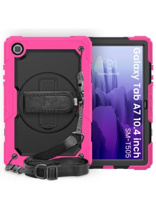 Case Cover For Samsung Galaxy Tab A7 2020 T500/T505 Shockproof Colorful Silicone + PC Protective Case with Holder & Shoulder Strap & Hand Strap & Pen Slot Rose Red - pzsku/Z93E0ADB9FE8D141CD5EDZ/45/_/1708993251/3e816fba-13f0-4761-aad2-d0f3b4557552