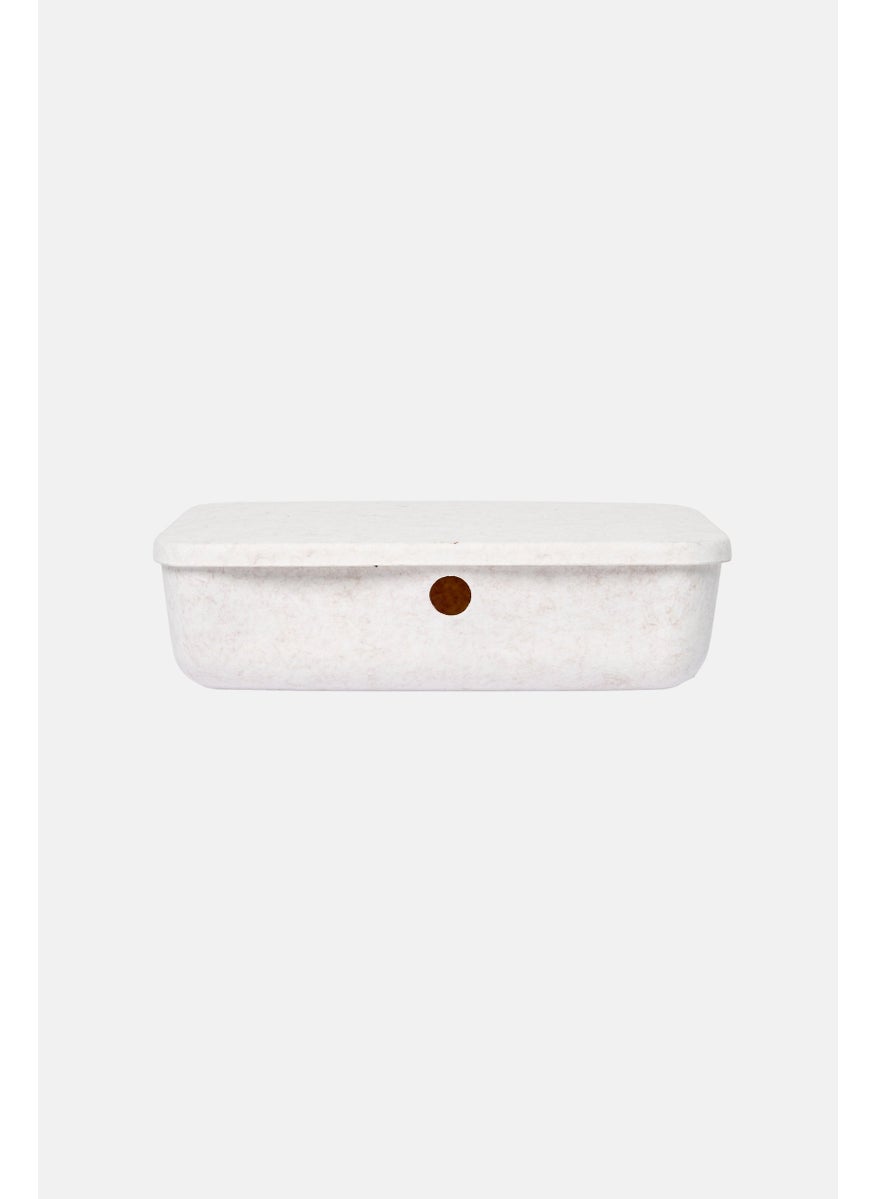 Muy Mucho Felt Box With Lid, Beige  - Image 1