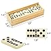 Noamus 56 PCS Dominoes Set for Adults Professional Domino Tiles with Spinner Double 6 in 2 Portable Wooden Case 28 Tiles Domino Travel Set for Family Numbers Table Board Games 28 Players - Image 3