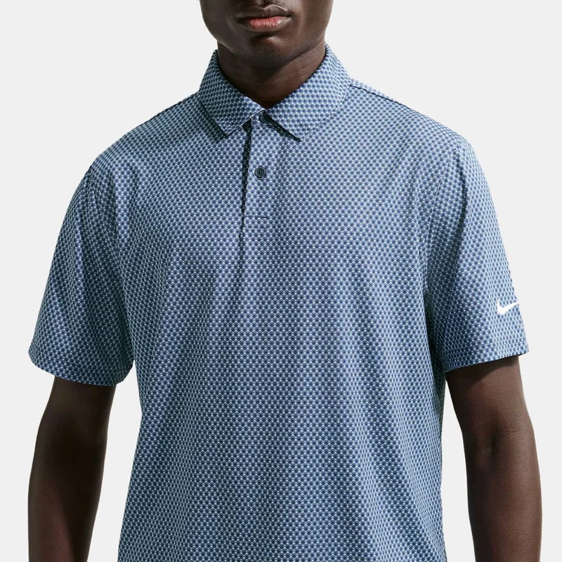 Nike Blue Men's Velocity Dri-FIT Printed Golf Polo Shirt for Men | Best Price UAE