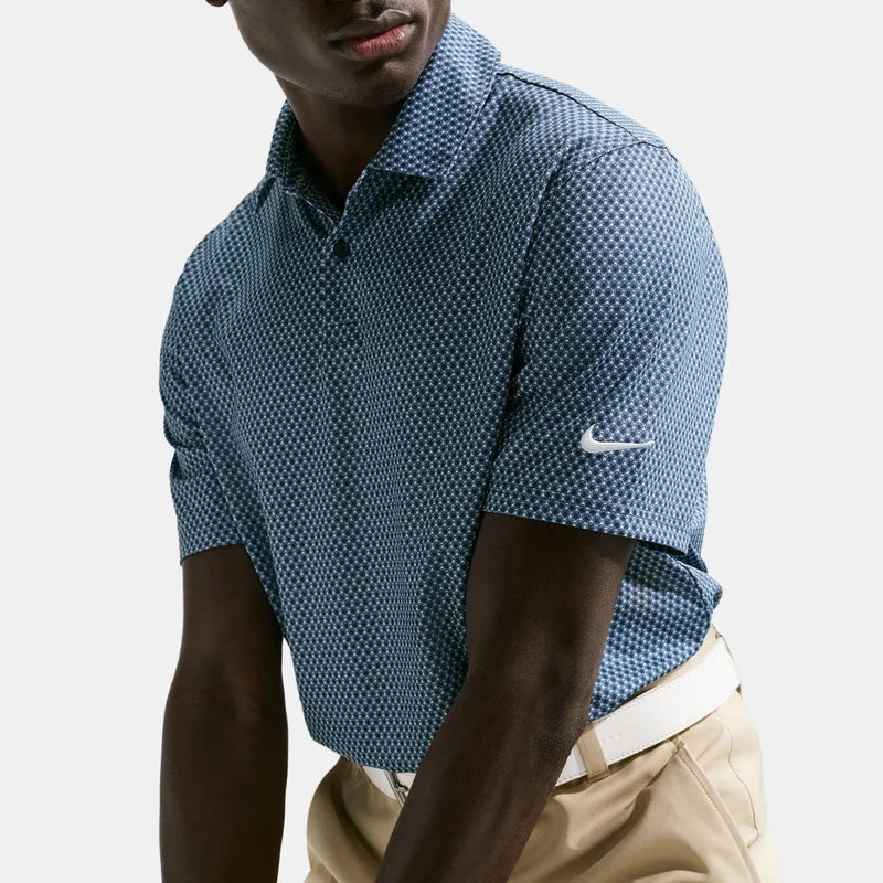 Nike Blue Men's Velocity Dri-FIT Printed Golf Polo Shirt for Men | Best Price UAE