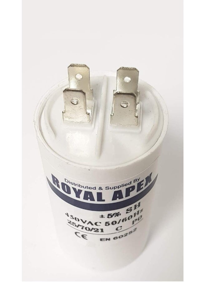 Royal Apex 2 Pin Pvc Round Capacitor For Motor Compressor Etc Ce En60252 2 Pin 30Mfd 30‚µf - Image 2