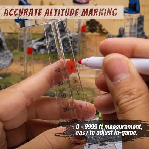 CZYY DND Flying Miniatures Combat Riser (Set of 2) Acrylic Laser Cut Flight Stand Terrain from 0 to 9999 ft Perfect for Dungeons and Dragons, Wargames, D&D and Tabletop RPG - Image 3