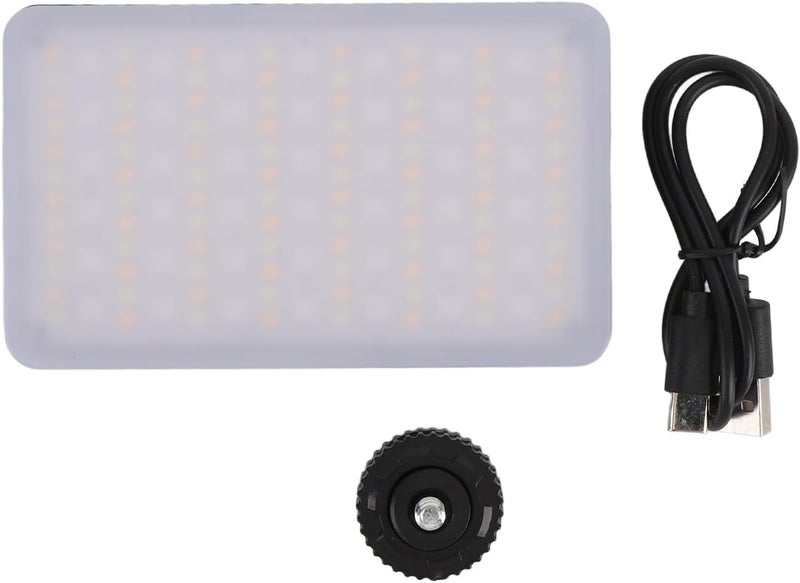 RGB Video, Photohy with 16 RGB Modes, 3 Color TEM Ra95, 1800mAh Re LED Fill for C Phone Selfie, Compact Rectangular - Image 1