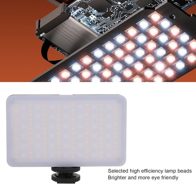 RGB Video, Photohy with 16 RGB Modes, 3 Color TEM Ra95, 1800mAh Re LED Fill for C Phone Selfie, Compact Rectangular - Image 5