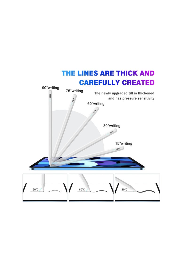 Generic - Stylus Pen for iPad 9th 10th Generation, Fast Charging Apple iPad Pencil with Palm Rejection, Compatible with iPad 2018-2024 10th/9th/8th/7th/6th Generation, iPad Pro 13" M4/12.9"/11", iPad Air 3/4/5/M2, iPad Mini 5/6 - Image 1