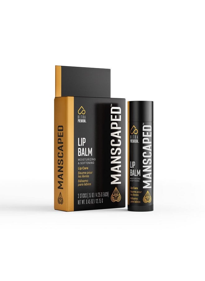 manscaped - ® Moisturizing And Soothing Lip Balm Infused With Vitamin E Peppermint Oil And Eucalyptus Oil For Chapped Lips Matte Finish (3Pack) - Image 1