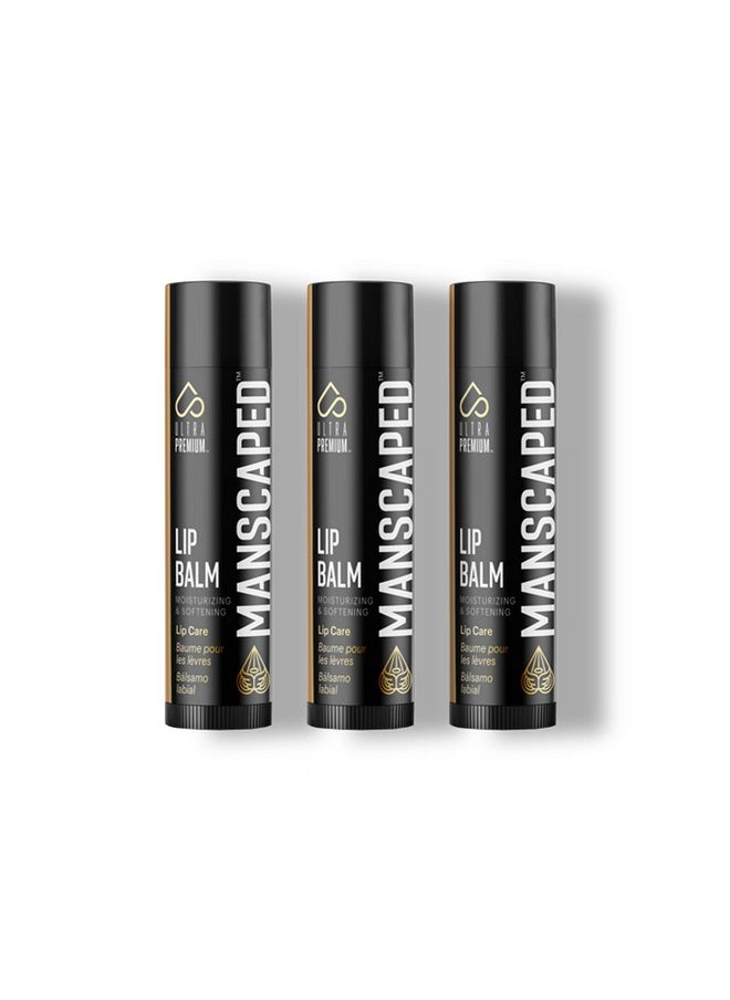 manscaped - ® Moisturizing And Soothing Lip Balm Infused With Vitamin E Peppermint Oil And Eucalyptus Oil For Chapped Lips Matte Finish (3Pack) - Image 1