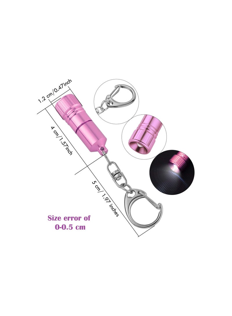 SYOSI Mini Led Flashlight Keychain, Portable Bright Flashlight Keychain Ring Light Torch with Hook, Super High Cost Performance Mini Electric Torch Battery Operated, for Camping Party Favors (10 Pieces) - Image 3