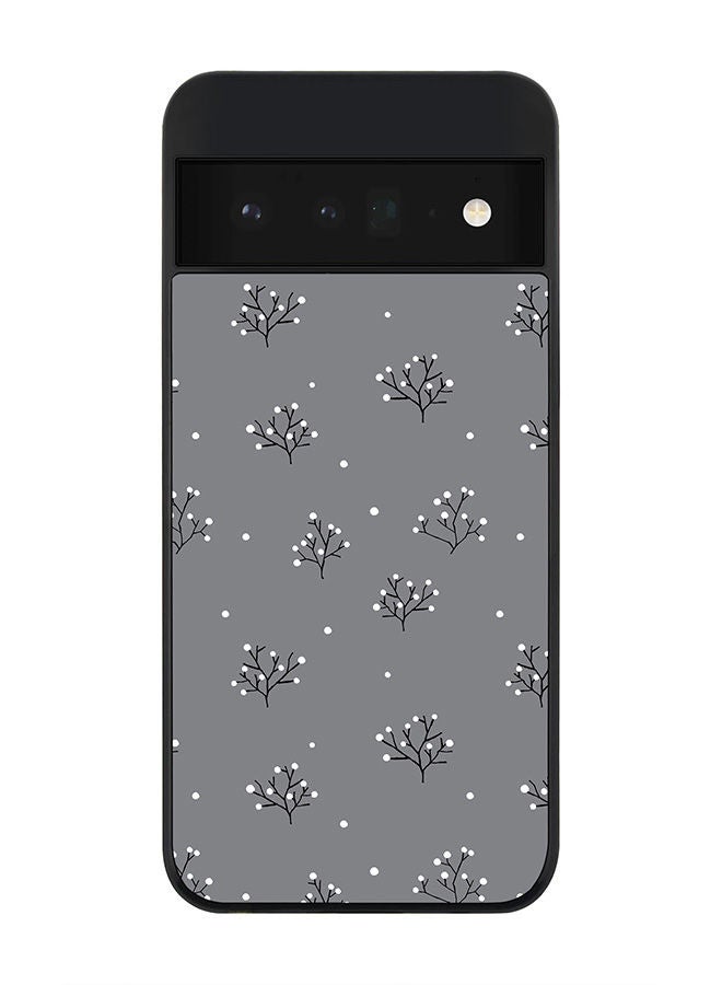 Stylizedd Rugged Black edge case for Google Pixel 6 Pro 5G Slim fit Soft Case Flexible Rubber Edges Anti Drop TPU Gel Thin Cover - Winter Splinter - Image 1