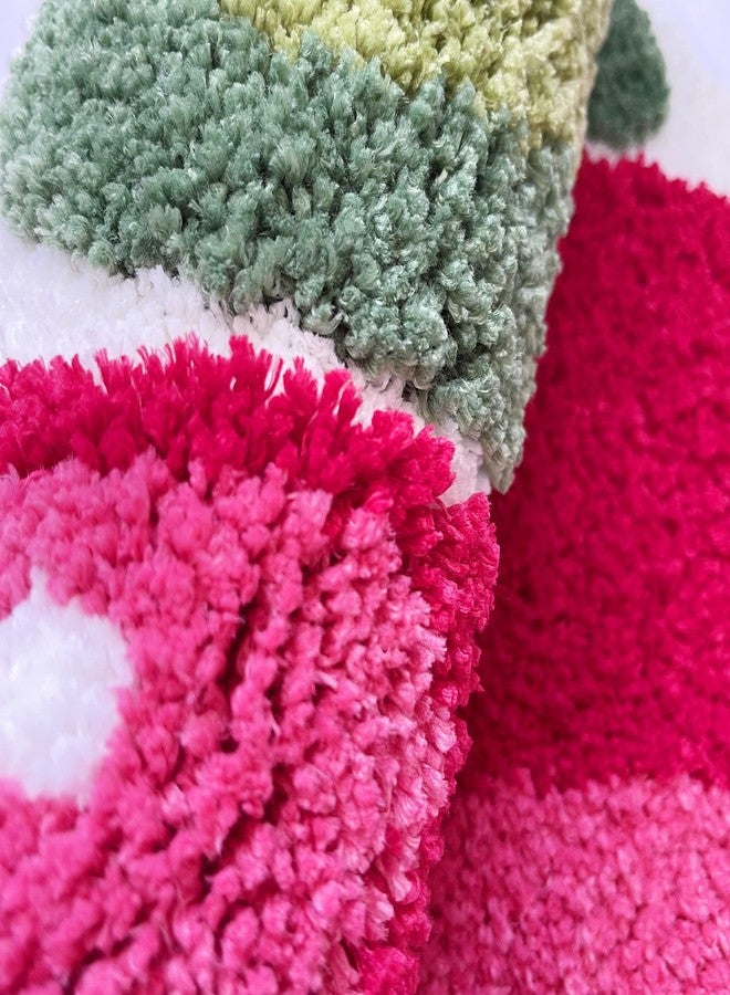 UKELER سجادة حمام كيوت من يوكيليير على شكل كرز للأطفال غير قابلة للانزلاق ماصة قابلة للغسل زينة غرفة النوم فخمة سجادة حمام للاستحمام 23.6''x19.7'' - Image 5