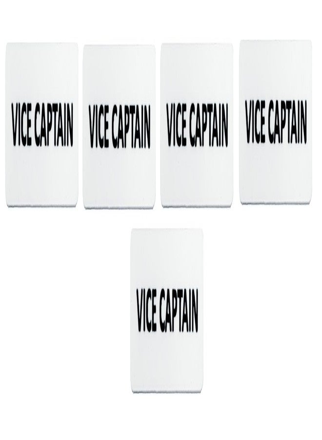 MOREL VICE Captain Badge in White Acrylic PINBACK USE for School, College Classes, Office Staff Corporate |Pack of 5| - Image 2