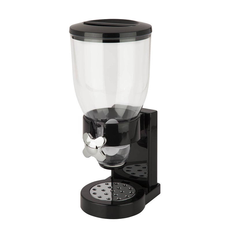 HoneyCanDo Dry Food Dispenser Single Control BlackChrome