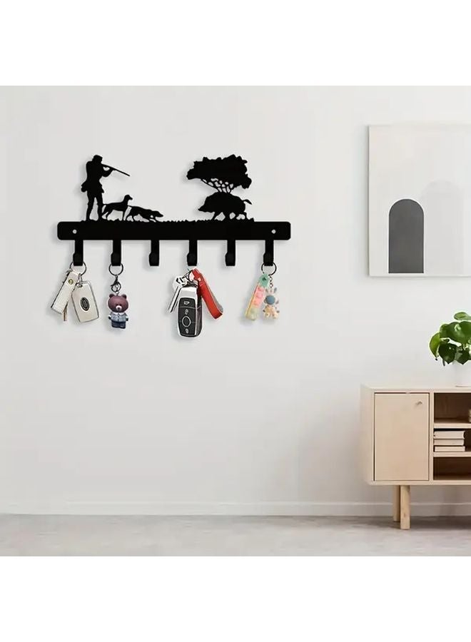 Black Wall Mounted Hunter Hook For Towels Keys In Bedroom Living Room Office - Image 5