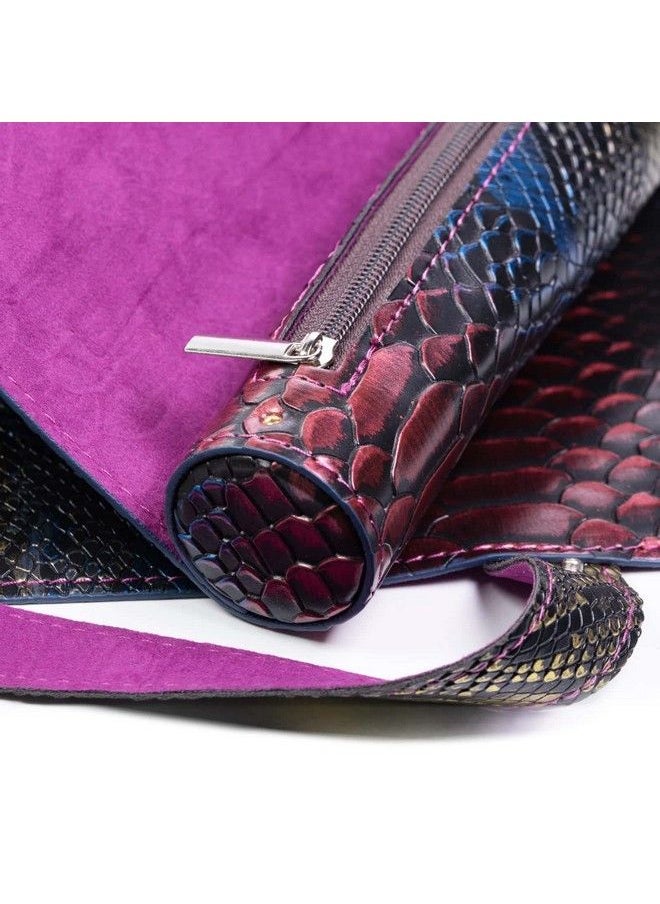 cusdie 2 In 1 Dice Rolling Mat & Zippered Dice Holder Dice Tray Compatible With Dnd Polyhedral Dice Dungeons And Dragon (Colorful Dragon Scale)  - Image 5