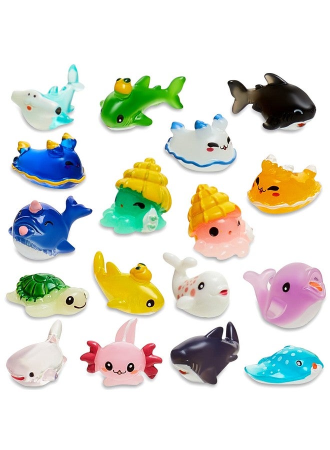 Juexica 17 Pcs Miniature Ocean Themed Resin Axolotl Marine Animals Figurines Aquarium Ornaments Mini Sea Figures For Fish Tank Decorations Birthday Party Favor Garden Fairy Accessory - Image 2