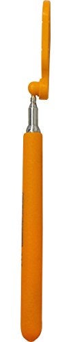 MAG-MATE 315HVO Telescoping Rectangular Glass Inspection Mirror, 2" x 1" Glass Telescoping Mirror with Collapsible Stainless Steel Shaft, Comfortable Grip, 36" Extended Length, Hi-Viz Orange - Image 4