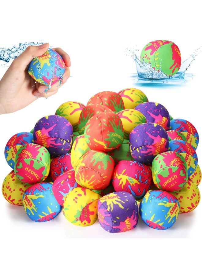 KOWVOWZ Water Bomb Splash Balls - 2" Mini Water Absorbent Ball - Kids Pool Toys, Outdoor Water Activities for Kids, Pool Beach Party Favors. Water Fight Games 24 Pack - Image 1