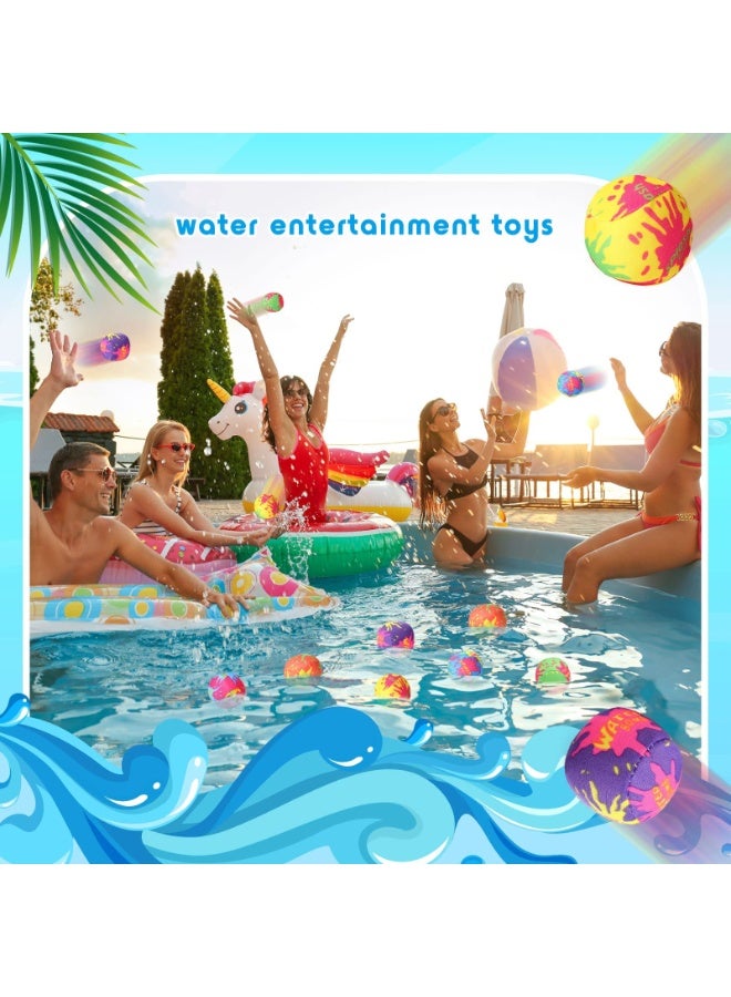 KOWVOWZ Water Bomb Splash Balls - 2" Mini Water Absorbent Ball - Kids Pool Toys, Outdoor Water Activities for Kids, Pool Beach Party Favors. Water Fight Games 24 Pack - Image 3