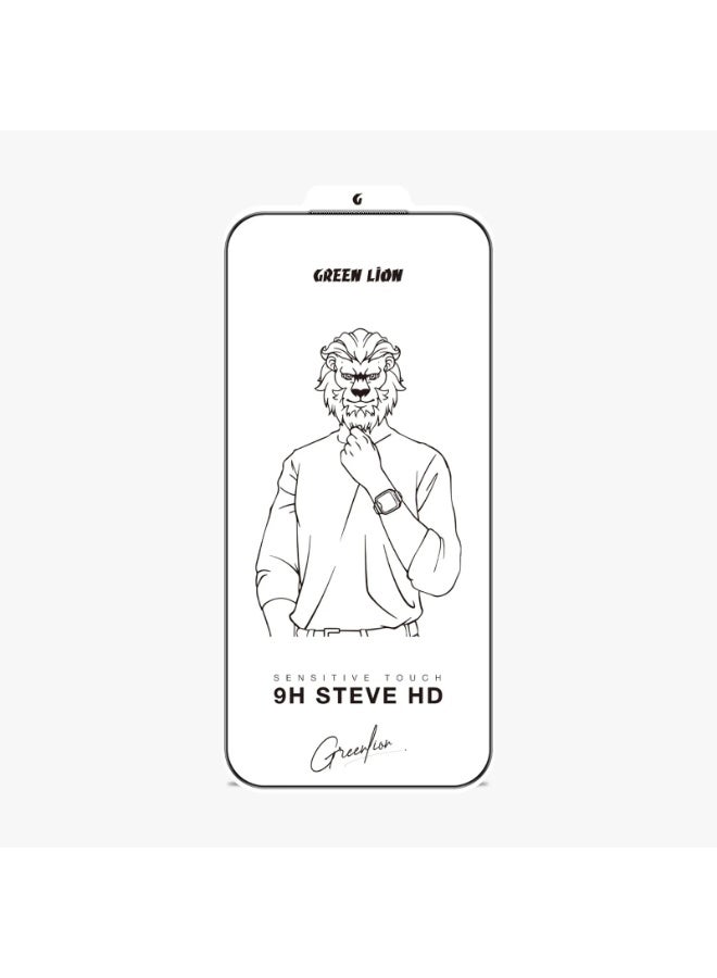 GREEN LION iPhone 17 Pro Screen Protector Steve HD/ Ultra Thin & Clear view/ 9H Tempered Glass/ Anti Fingerprint/ Easy installation frame - clear - Image 1