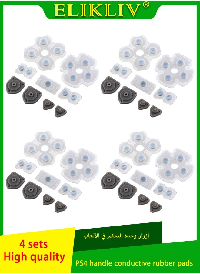 ELIKLIV - Eco-friendly high-quality conductive mats for PS4 wireless controllers – guaranteed compatibility, compatible with JSD001/JDM001 and JSD011/JDM011, eco-friendly materials, soft to the touch, durable, highly conductive, 4 sets. - Image 1