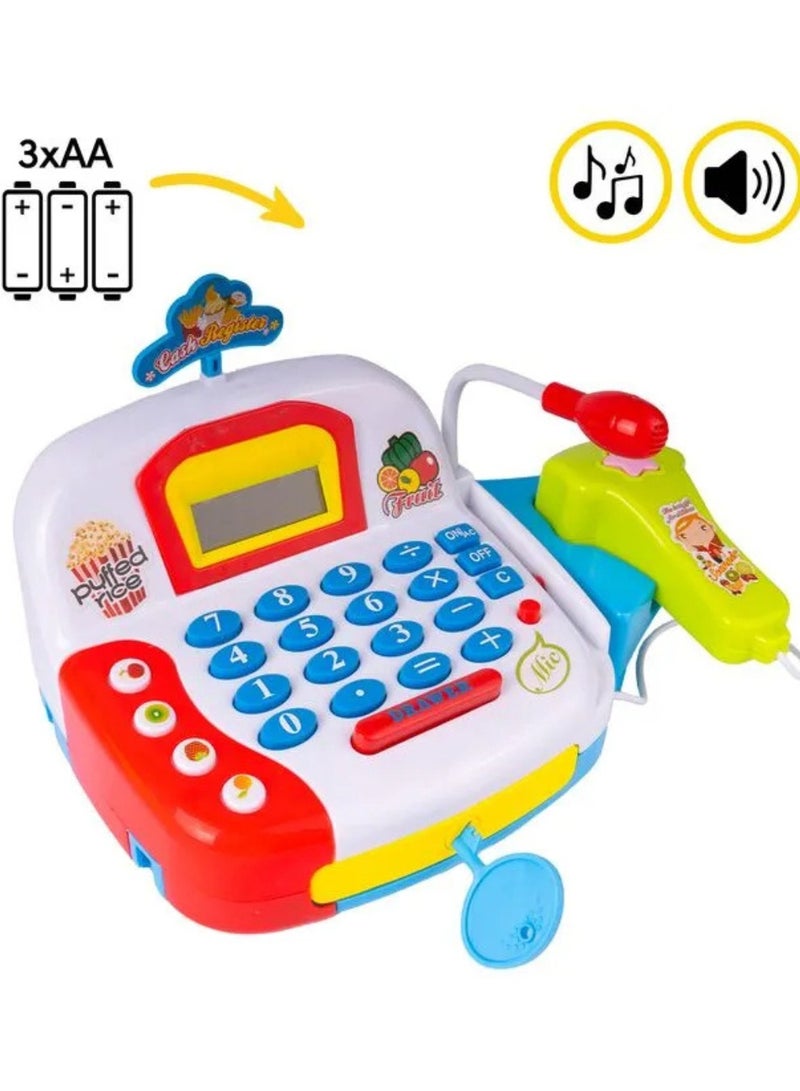 Cash Realistic Cash Register Toy with Scanner, Shopping Cart & Play Money – Educational Supermarket Roleplay Set for Kids Ages 3+ - Image 5