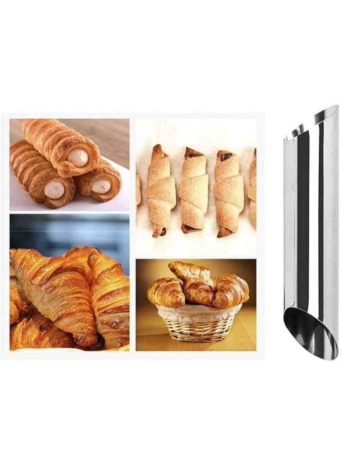 بروماس طقم قوالب كانولي من الستانلس ستيل – 3 قطع غير لاصقة للحلويات ولفائف الكريمة - Image 3