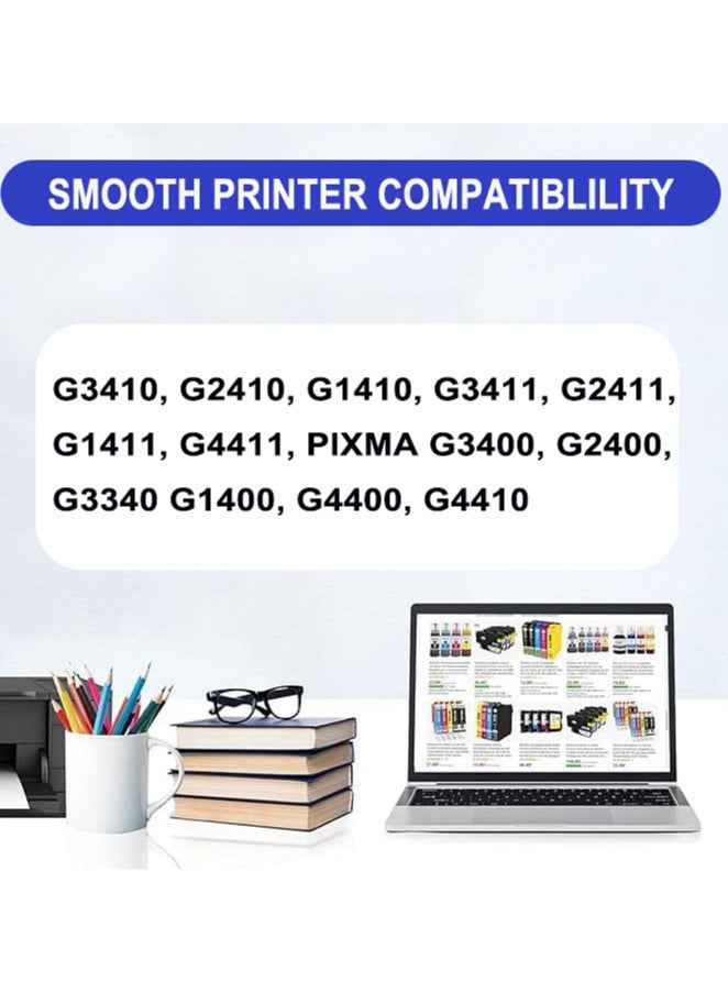 GI-41 Ink Set 4-Color Multipack for  GI-41 GI 41 Compatible for G1420 G2420 G2460 G3420 G3460 Printer, Prints Up to 8,000 Pages(PigmentBlack Cyan Magenta Yellow)  - Image 2