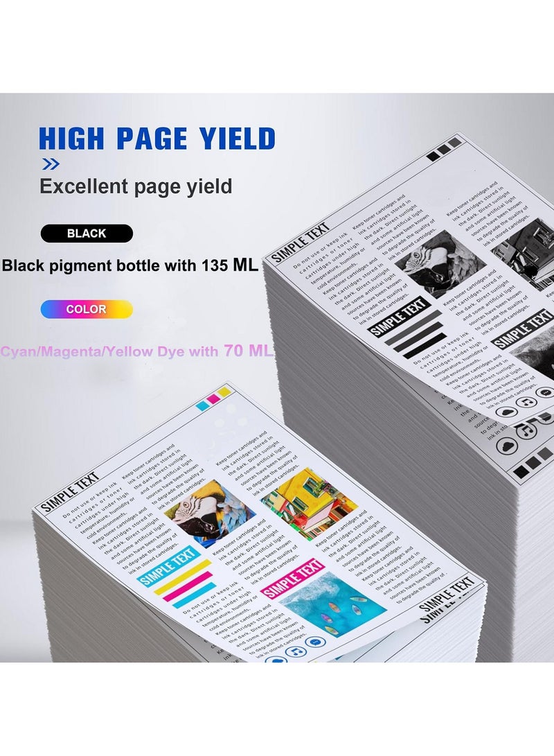 GI-41 Ink Set 4-Color Multipack for  GI-41 GI 41 Compatible for G1420 G2420 G2460 G3420 G3460 Printer, Prints Up to 8,000 Pages(PigmentBlack Cyan Magenta Yellow)  - Image 3
