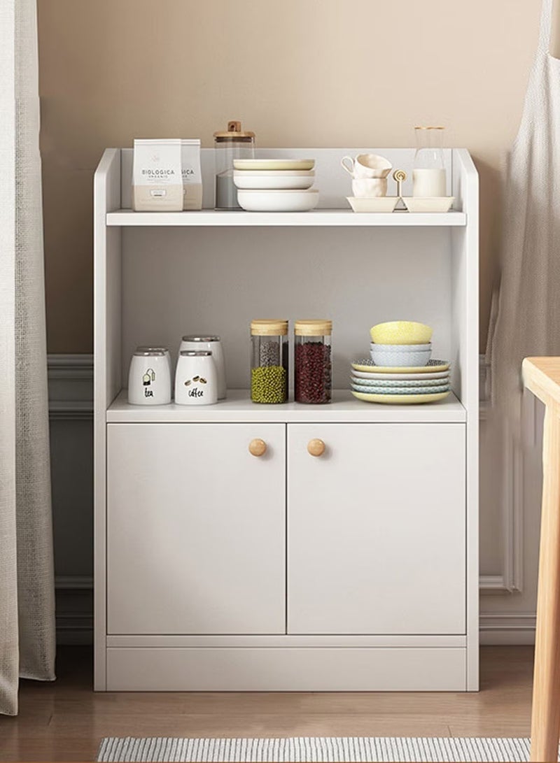 MIXDE Coffee Cabinet, Large-Capacity Wall-Mounted Coffee Table, Modern And Simple Home Coffee Corner, Suitable For Living Room, Office, Kitchen, Warm White Storage Cabinet 50X30X80 Cm - Image 2