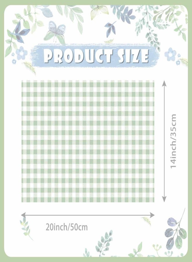 MUNILAIL 100 Sheets Gingham Tissue Paper 14 x 20 Inches Sage Green and White Checkered Tissue Paper for Gift Bags Bulk Wrapping Papers for Birthday Gift Packing Crafts - Image 3