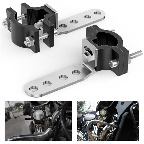 Nilight Motorcycle Light Bar Tube Clamp Bracket Fit from 07 to 12Inch Round Tubes Mounting Brackets Offroad LED Light Pods Front Fork Lights Roof Rack Bumper ATV UTV - Image 1