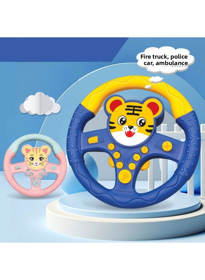 Children's Early Education Machine Co-pilot Simulation Simulation Steering Wheel Car Comfort Preschool Education Electric Learning Knowledge Toys-Color:Frog Blue/Window Box - Image 3