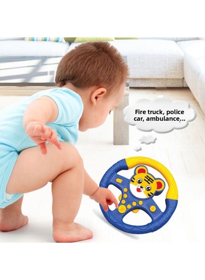Children's Early Education Machine Co-pilot Simulation Simulation Steering Wheel Car Comfort Preschool Education Electric Learning Knowledge Toys-Color:Frog Blue/Window Box - Image 4