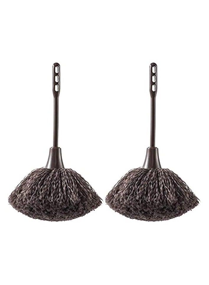 erorex 2pcs Keyboard Brush Long Handle Feather Duster, Portable Cleaning Brush Cleaner Dust Remover for Keyboard Computer Laptop Desk, Smart and Soft and Fluffy Duster - Image 1