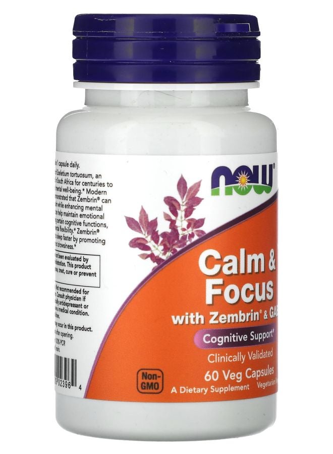 now Calm & Focus With Zembrin & GABA 60 Veg Capsules - Image 2