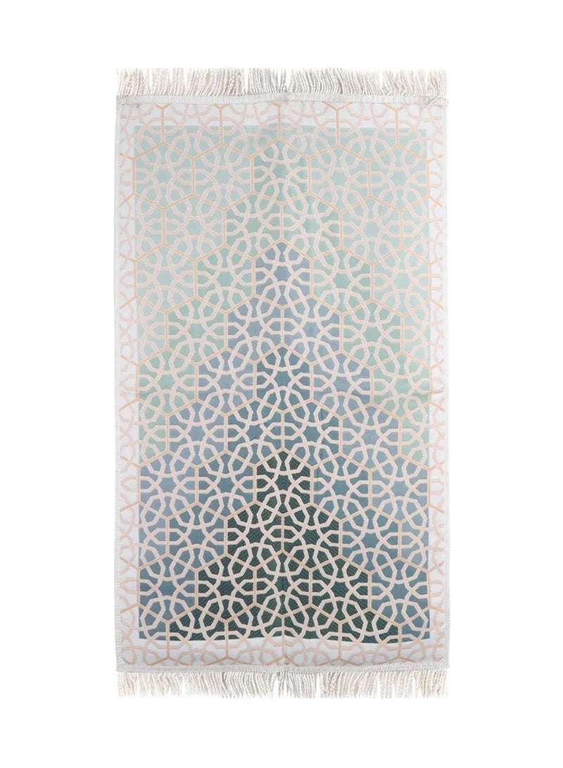 MANASEK Prayer mat padded from Manasek a popular local brand – prayer mat lined with 100% polyester with 3D embroidery with bag - Luxurious and elegant design suitable for gifting - 70X120  - Image 1