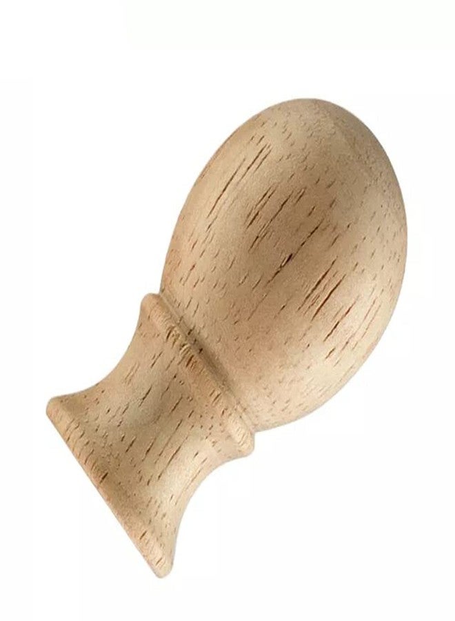 U/D 2 Packs Natural Hard Wood Ball Shaped Lamp Finial Cap Knob Lamp Decoration for Lamp, Natural Wood, 1-3/4 Inches (Wooden) - Image 2