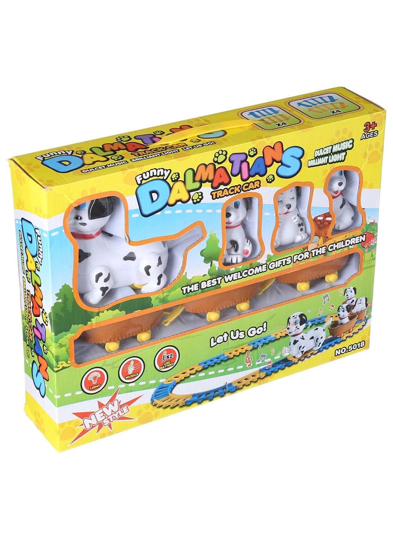 null - Dalmatian Polka Dot Cart Train Toy for Children - Multi-Colour - Image 1