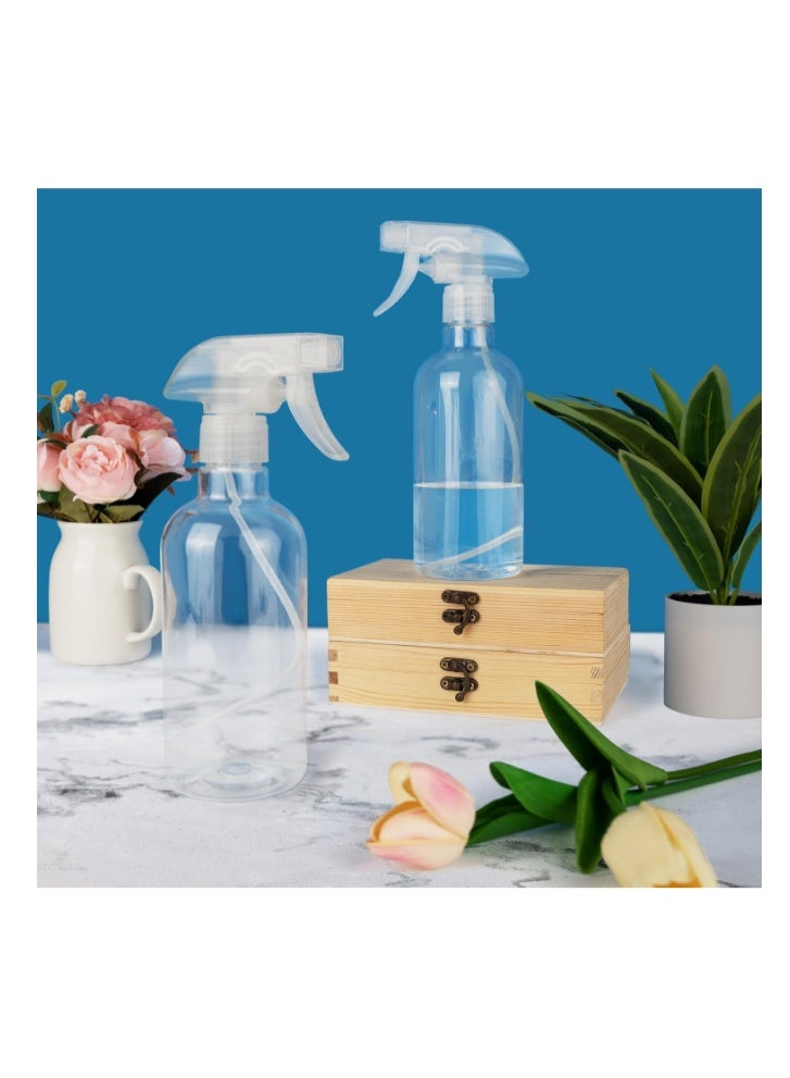 Jhania 2 Pack Plastic Spray Bottles Empty Spray Bottle 16.9oz/500ml Heavy Duty Spraying Bottles Mist/Stream Water Bottle for Cleaning Solutions, Essential Oils, Hair, Cooking (Clear) - Image 4