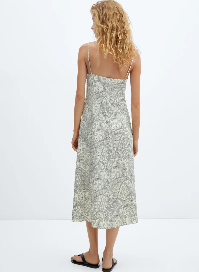 MANGO Lace Printed Dress