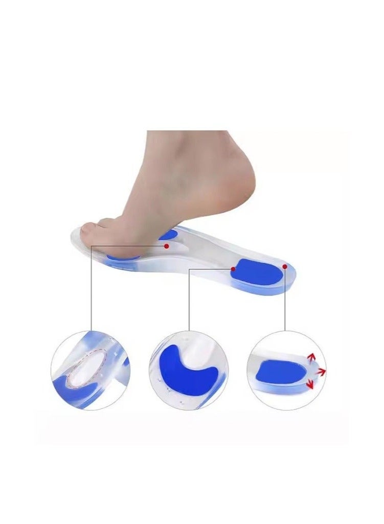 نعل داخلي طبي من السيليكون مع دعم إضافي لتخفيف آلام القدم وامتصاص الصدمات (41-42) - Image 2