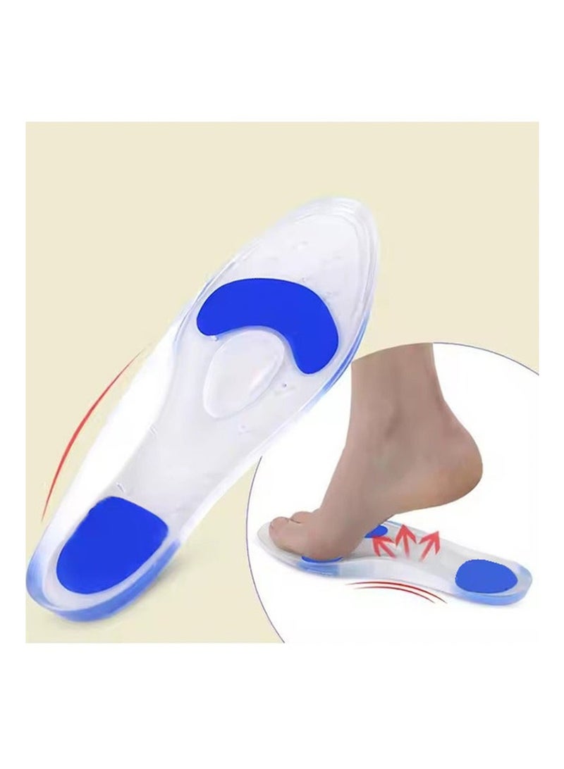 نعل داخلي طبي من السيليكون مع دعم إضافي لتخفيف آلام القدم وامتصاص الصدمات (41-42) - Image 1
