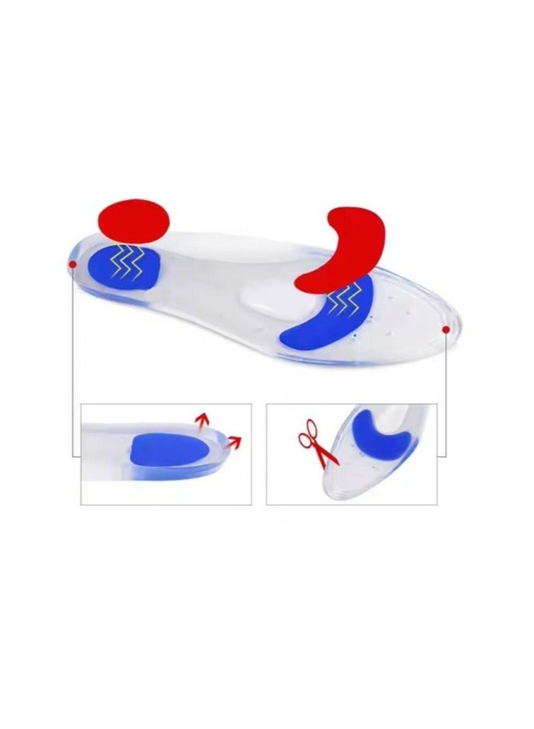 نعل داخلي طبي من السيليكون مع دعم إضافي لتخفيف آلام القدم وامتصاص الصدمات (41-42) - Image 3